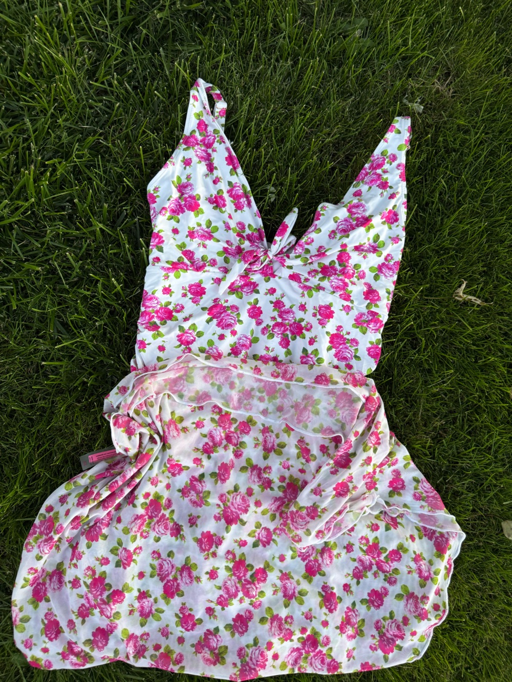 3X Betsy Johnson Floral One-Piece Swimsuit